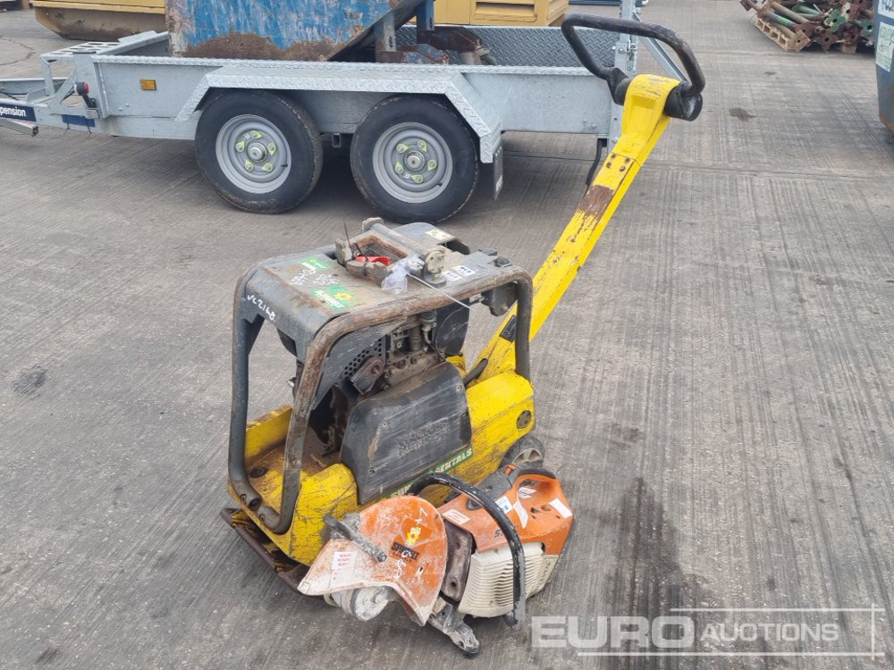 Stihl Petrol Concrete Saw, Wacker Neuson DPU2540H Diesel Compaction Plate - Aszfaltozó gép: 1 kép. Stihl Petrol Concrete Saw, Wacker Neuson DPU2540H Diesel Compaction Plate - Aszfaltozó gép: 1 kép.