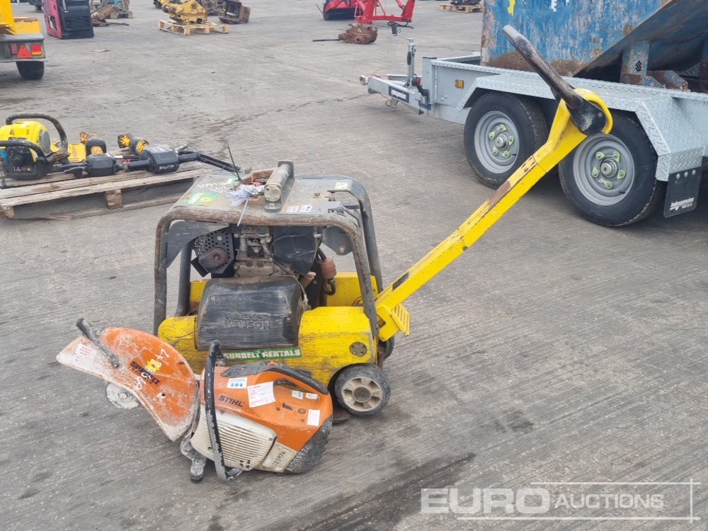 Stihl Petrol Concrete Saw, Wacker Neuson DPU2540H Diesel Compaction Plate - Aszfaltozó gép: 2 kép. Stihl Petrol Concrete Saw, Wacker Neuson DPU2540H Diesel Compaction Plate - Aszfaltozó gép: 2 kép.