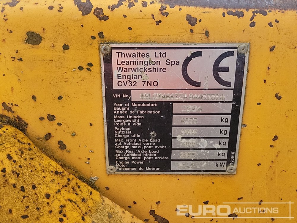 Minidömper Thwaites 6 Ton: 42 kép.