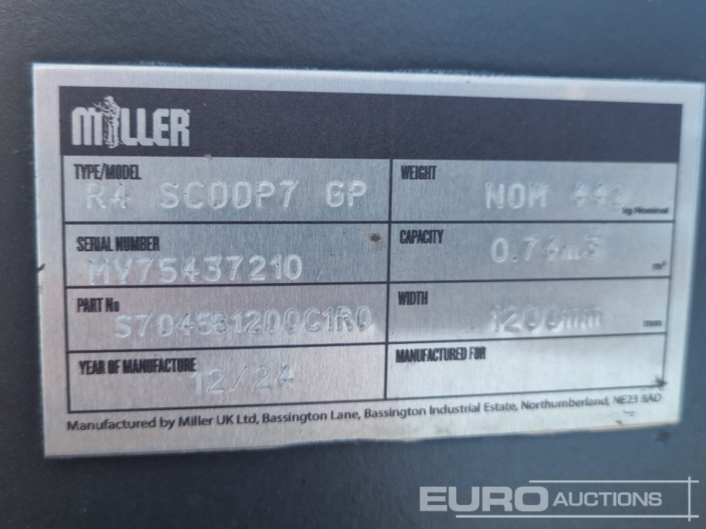 Új Kanál Unused 2024 Miller 48" Digging Bucket 65mm Pin to suit 13 Ton Excavator: 12 kép.