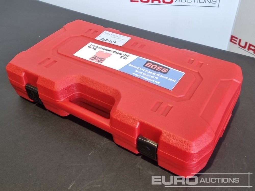 Unused 2025 Boss 1" 17pc Pneumatic Socket Set, 8" Extension Rod - Garázs felszerelés: 3 kép. Unused 2025 Boss 1" 17pc Pneumatic Socket Set, 8" Extension Rod - Garázs felszerelés: 3 kép.