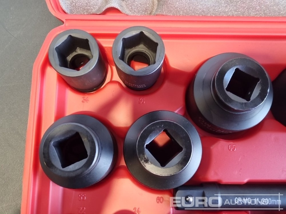 Unused 2025 Boss 1" 17pc Pneumatic Socket Set, 8" Extension Rod - Garázs felszerelés: 3 kép. Unused 2025 Boss 1" 17pc Pneumatic Socket Set, 8" Extension Rod - Garázs felszerelés: 3 kép.