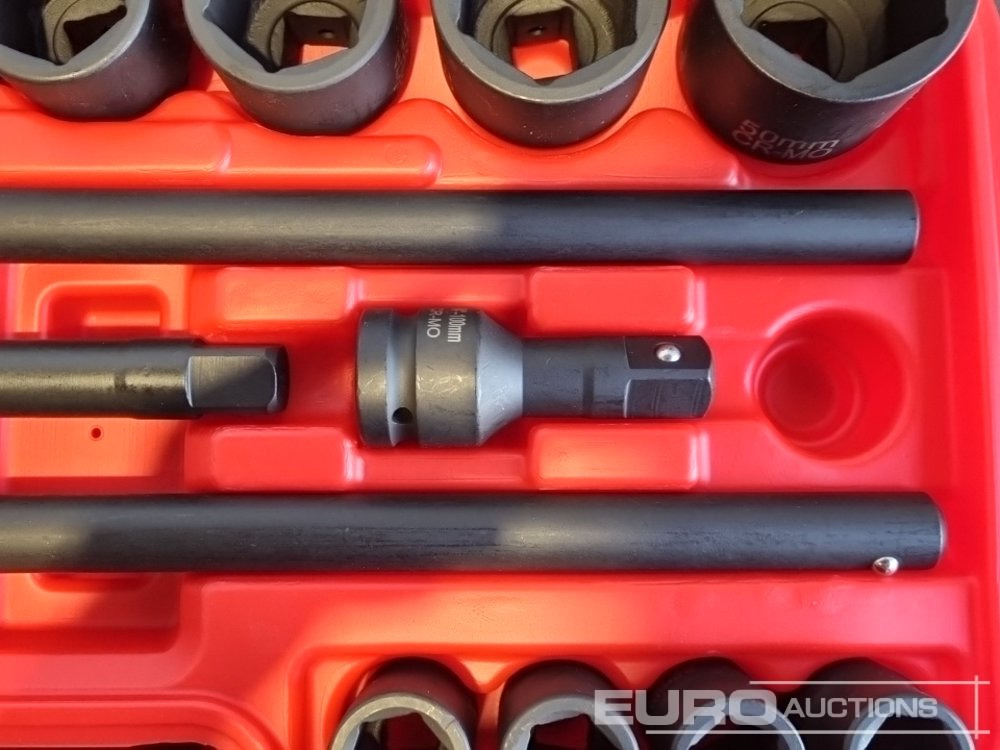Unused 2025 Boss 3/4" 21pc Heavy Duty Pneumatic Socket Set, 4" Connecting Rod, 8" Connecting Rod, Quick Ratchet Wrench, 20" Sliding Rod - Garázs felszerelés: 4 kép. Unused 2025 Boss 3/4" 21pc Heavy Duty Pneumatic Socket Set, 4" Connecting Rod, 8" Connecting Rod, Quick Ratchet Wrench, 20" Sliding Rod - Garázs felszerelés: 4 kép.