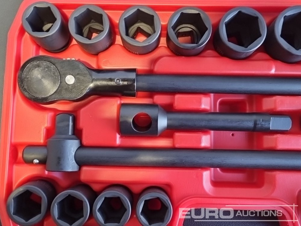 Unused 2025 Boss 3/4" 21pc Heavy Duty Pneumatic Socket Set, 4" Connecting Rod, 8" Connecting Rod, Quick Ratchet Wrench, 20" Sliding Rod - Garázs felszerelés: 3 kép. Unused 2025 Boss 3/4" 21pc Heavy Duty Pneumatic Socket Set, 4" Connecting Rod, 8" Connecting Rod, Quick Ratchet Wrench, 20" Sliding Rod - Garázs felszerelés: 3 kép.