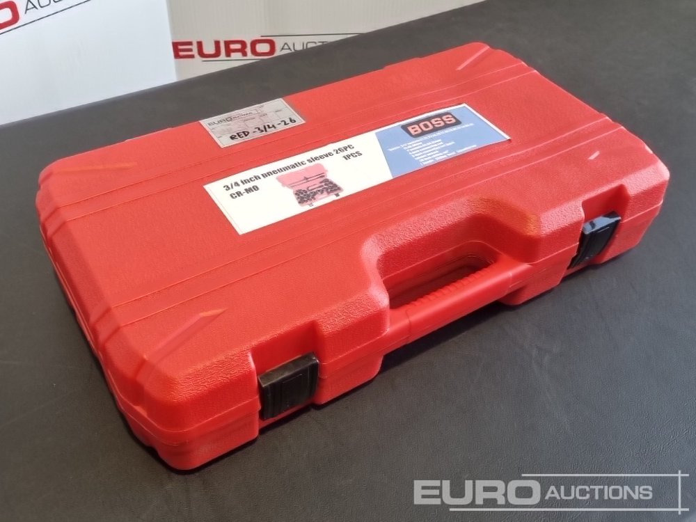 Unused 2025 Boss 3/4" 26pc Heavy Duty Pneumatic Socket Set, 4" Connecting Rod, 8" Connecting Rod Quick Ratchet Wrench, 20" Sliding Road, L Handle Sliding Head Extension Bar - Garázs felszerelés: 1 kép. Unused 2025 Boss 3/4" 26pc Heavy Duty Pneumatic Socket Set, 4" Connecting Rod, 8" Connecting Rod Quick Ratchet Wrench, 20" Sliding Road, L Handle Sliding Head Extension Bar - Garázs felszerelés: 1 kép.