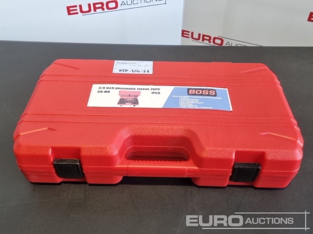 Unused 2025 Boss 3/4" 26pc Heavy Duty Pneumatic Socket Set, 4" Connecting Rod, 8" Connecting Rod Quick Ratchet Wrench, 20" Sliding Road, L Handle Sliding Head Extension Bar - Garázs felszerelés: 2 kép. Unused 2025 Boss 3/4" 26pc Heavy Duty Pneumatic Socket Set, 4" Connecting Rod, 8" Connecting Rod Quick Ratchet Wrench, 20" Sliding Road, L Handle Sliding Head Extension Bar - Garázs felszerelés: 2 kép.