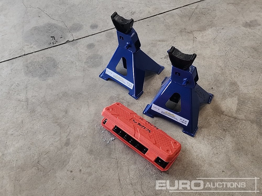Unused 3 Ton Axle Stands & 10Pc Impact Sockets (2 of) - Garázs felszerelés: 2 kép. Unused 3 Ton Axle Stands & 10Pc Impact Sockets (2 of) - Garázs felszerelés: 2 kép.