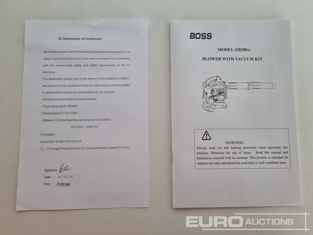 Építőipari berendezések Unused Boss EB280A: 22 kép.