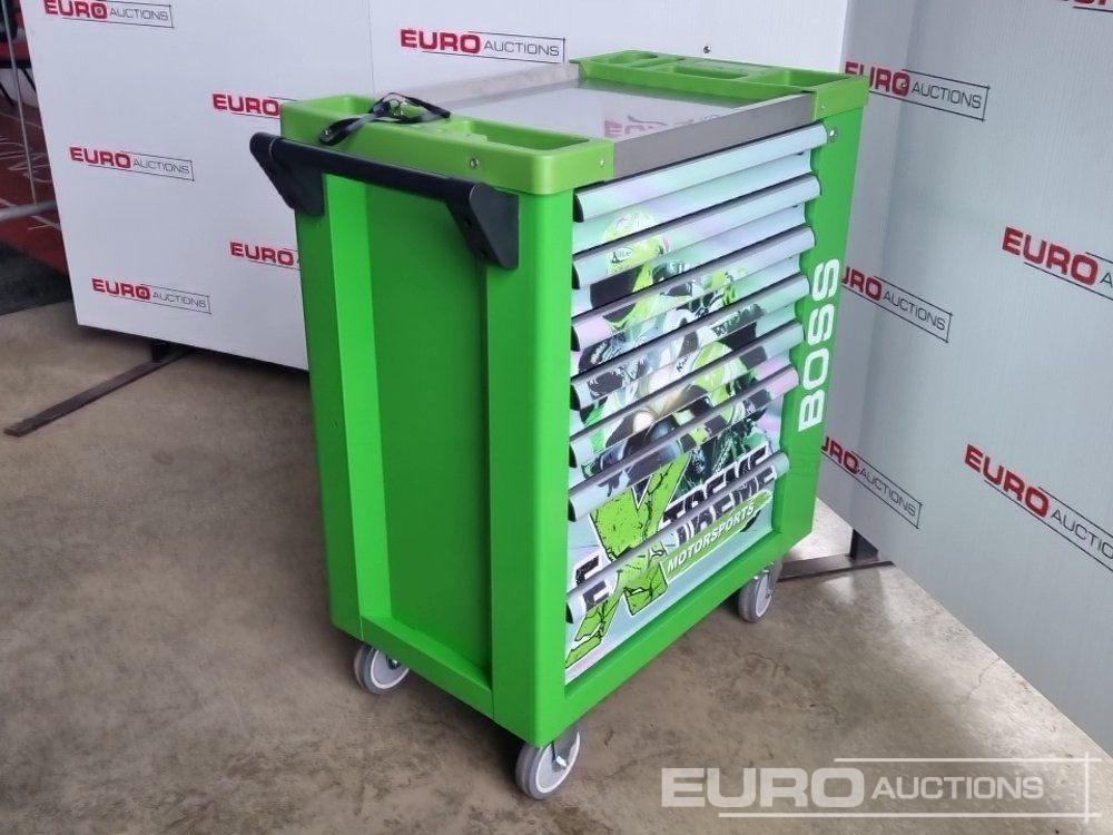 Garázs felszerelés Unused Boss Wheeled Tool Cart with 258pc Tools (Green): 7 kép.