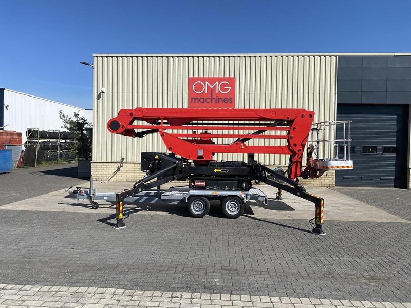 Gumilánctalpas személyemelő Platform Basket Spider 22.10, Spin hoogwerker met aanhangwagen: 7 kép.