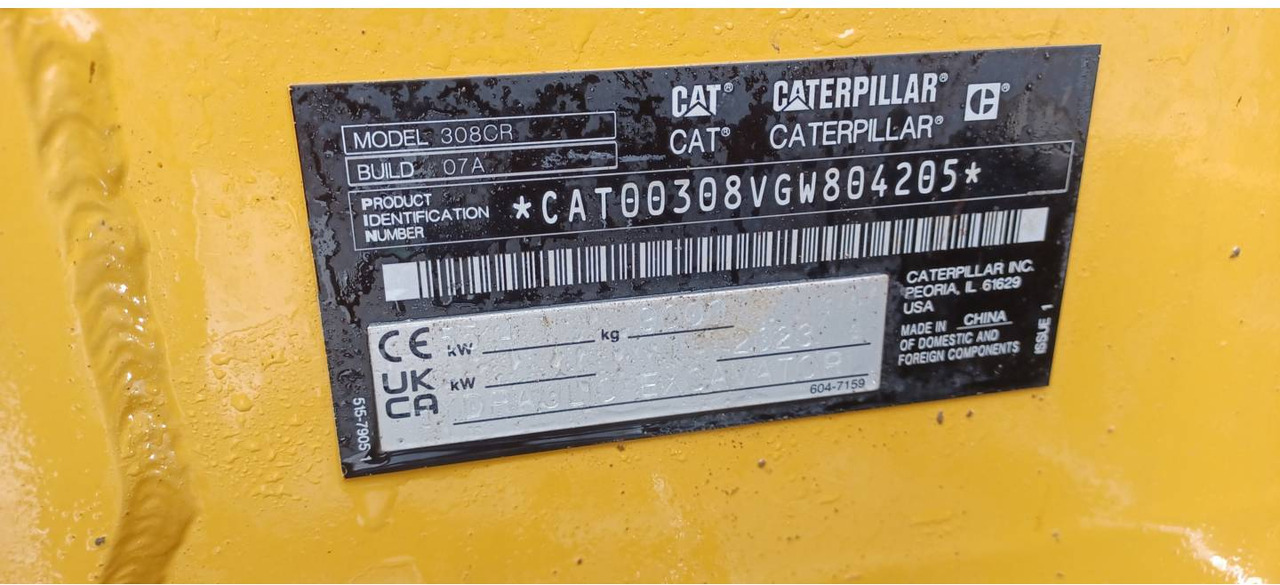 CAT 308 - Lánctalpas kotró: 5 kép. CAT 308 - Lánctalpas kotró: 5 kép.