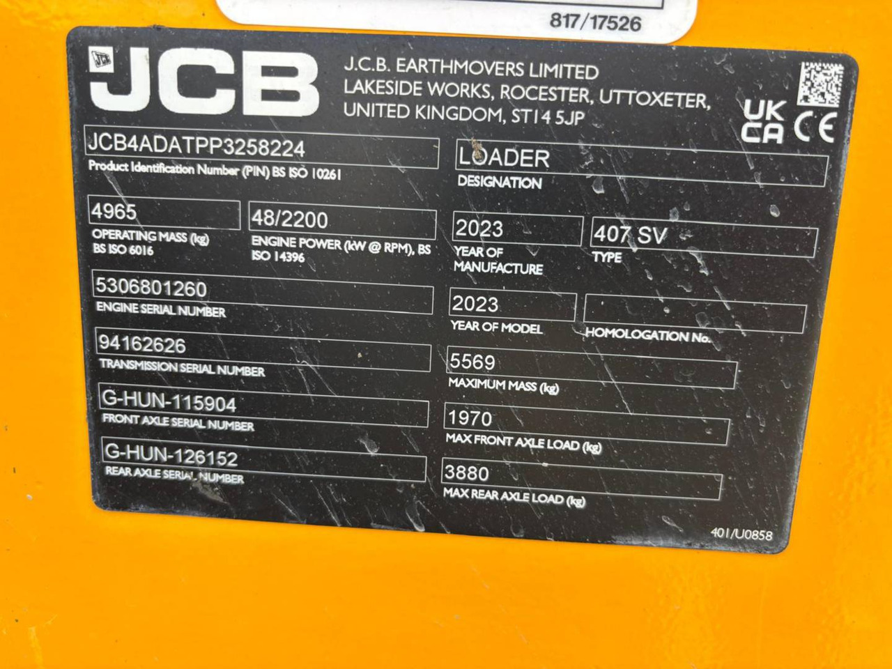 JCB 407 - Gumikerekes homlokrakodó: 5 kép. JCB 407 - Gumikerekes homlokrakodó: 5 kép.