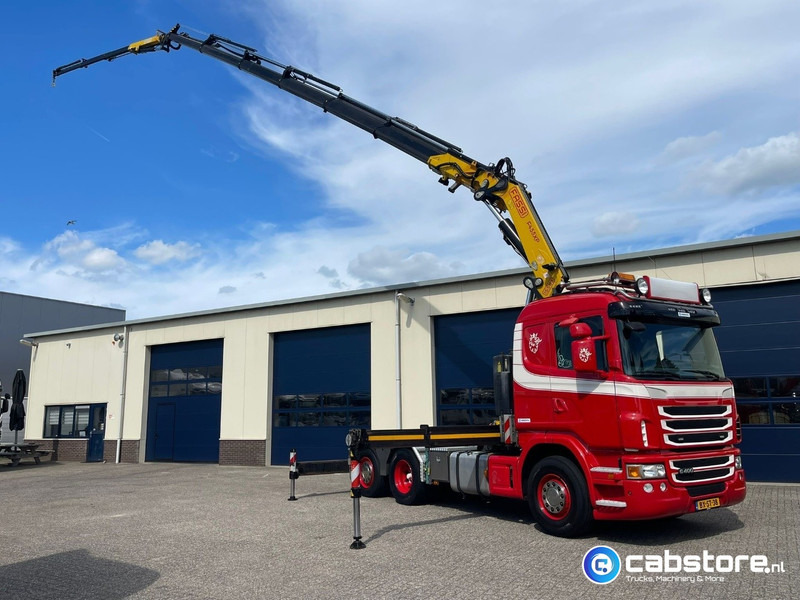 Scania G 400 A 6X2*4 HNA Euro 5 - Handgeschakeld - FASSI F455XP + JIP Autolaadkraan - Bouwjaar 2010 - Km 748.730 - Very good condition !! - Darus autó: 2 kép. Scania G 400 A 6X2*4 HNA Euro 5 - Handgeschakeld - FASSI F455XP + JIP Autolaadkraan - Bouwjaar 2010 - Km 748.730 - Very good condition !! - Darus autó: 2 kép.