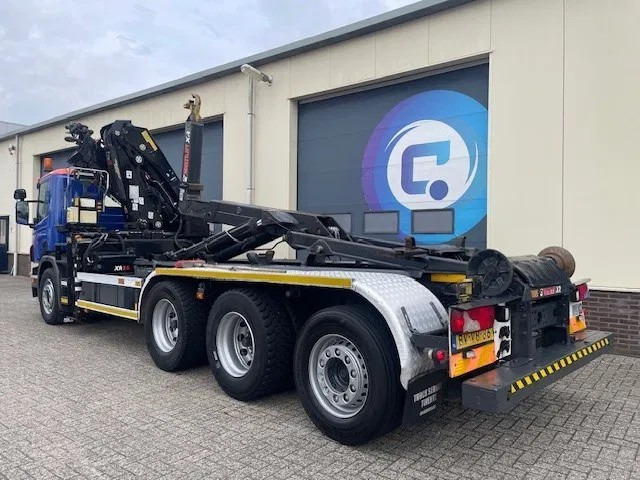 Scania P380 LB 8x4*4 HNA Euro 5 - HIAB 211 E-3 Hipro Crane with remote control + Multilift XR26S61 Hooklift - Year 2009 - Km 336.501 !! - Good condition - Darus autó: 5 kép. Scania P380 LB 8x4*4 HNA Euro 5 - HIAB 211 E-3 Hipro Crane with remote control + Multilift XR26S61 Hooklift - Year 2009 - Km 336.501 !! - Good condition - Darus autó: 5 kép.