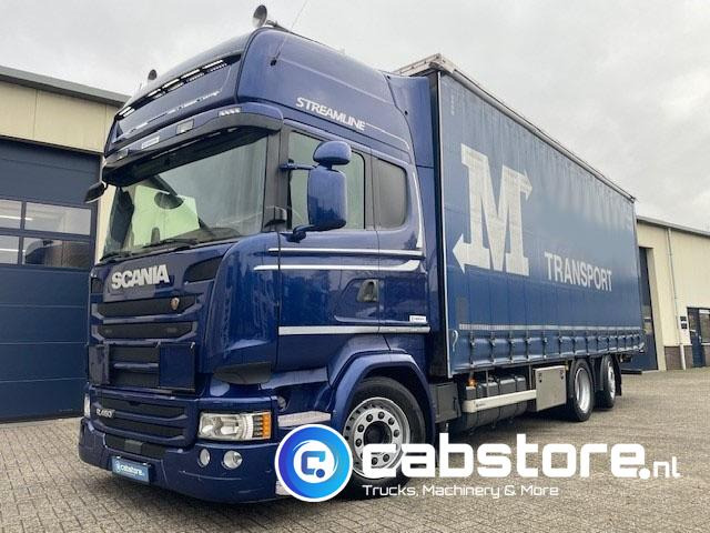 Scania R450 LB6X2MLB Euro 6 - Bouwjaar 2016 - Topline - Doorlaad-volume combi+ Wecon Middenas aanhangwagen - Good condition - Ponyvás teherautó: 4 kép. Scania R450 LB6X2MLB Euro 6 - Bouwjaar 2016 - Topline - Doorlaad-volume combi+ Wecon Middenas aanhangwagen - Good condition - Ponyvás teherautó: 4 kép.