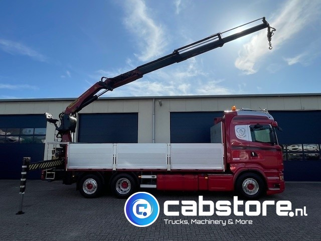 Scania R520 LB6X2*4HNB Euro 6 - Bouwjaar 2013 - Highline - Opticruise - Open box + Palfinger PK 24001-K B Autolaadkraan - Good condition ! - Platós teherautó, Darus autó: 3 kép. Scania R520 LB6X2*4HNB Euro 6 - Bouwjaar 2013 - Highline - Opticruise - Open box + Palfinger PK 24001-K B Autolaadkraan - Good condition ! - Platós teherautó, Darus autó: 3 kép.