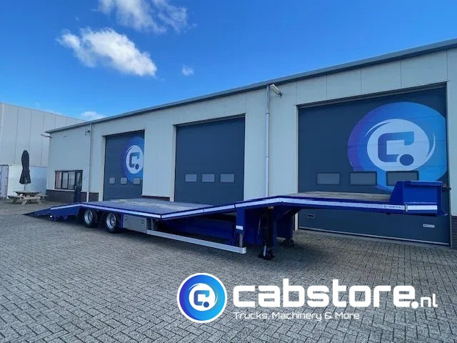 TURBO'S HOET SC22AA 2-assige oprij trailer Machine transporter - Uitschuif ramp !! - Year 2017 - Good condition - - Félpótkocsi autószállító: 5 kép. TURBO'S HOET SC22AA 2-assige oprij trailer Machine transporter - Uitschuif ramp !! - Year 2017 - Good condition - - Félpótkocsi autószállító: 5 kép.