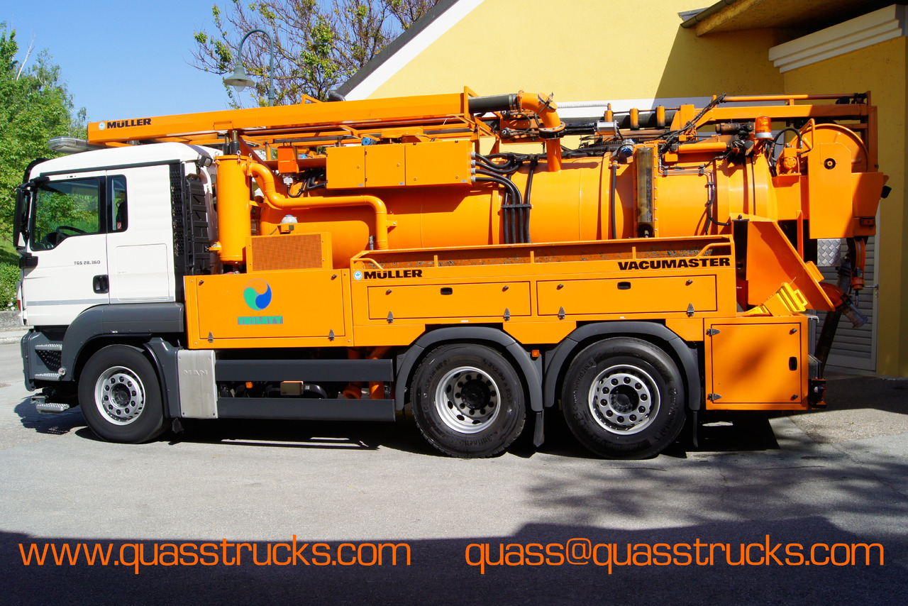 MAN TGS 28.360 BL 6x2-4/MÜLLER-KOMBI + Funk/TÜV/Euro5 - Szippantós autó: 2 kép. MAN TGS 28.360 BL 6x2-4/MÜLLER-KOMBI + Funk/TÜV/Euro5 - Szippantós autó: 2 kép.