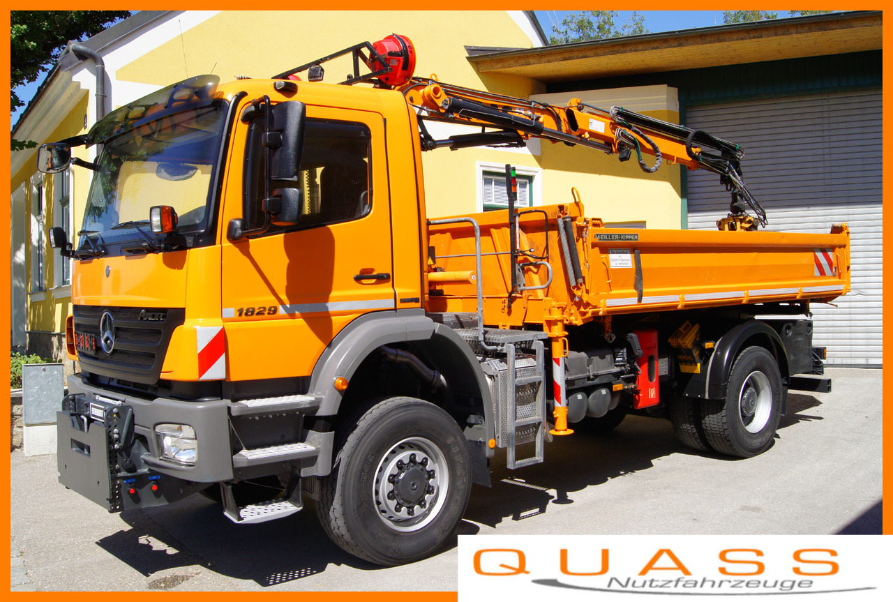 MERCEDES-BENZ AXOR 1829 4x4/EURO 5/ATLAS 65.2/MEILLER/Winterdienst - Billenőplatós teherautó, Darus autó: 1 kép. MERCEDES-BENZ AXOR 1829 4x4/EURO 5/ATLAS 65.2/MEILLER/Winterdienst - Billenőplatós teherautó, Darus autó: 1 kép.