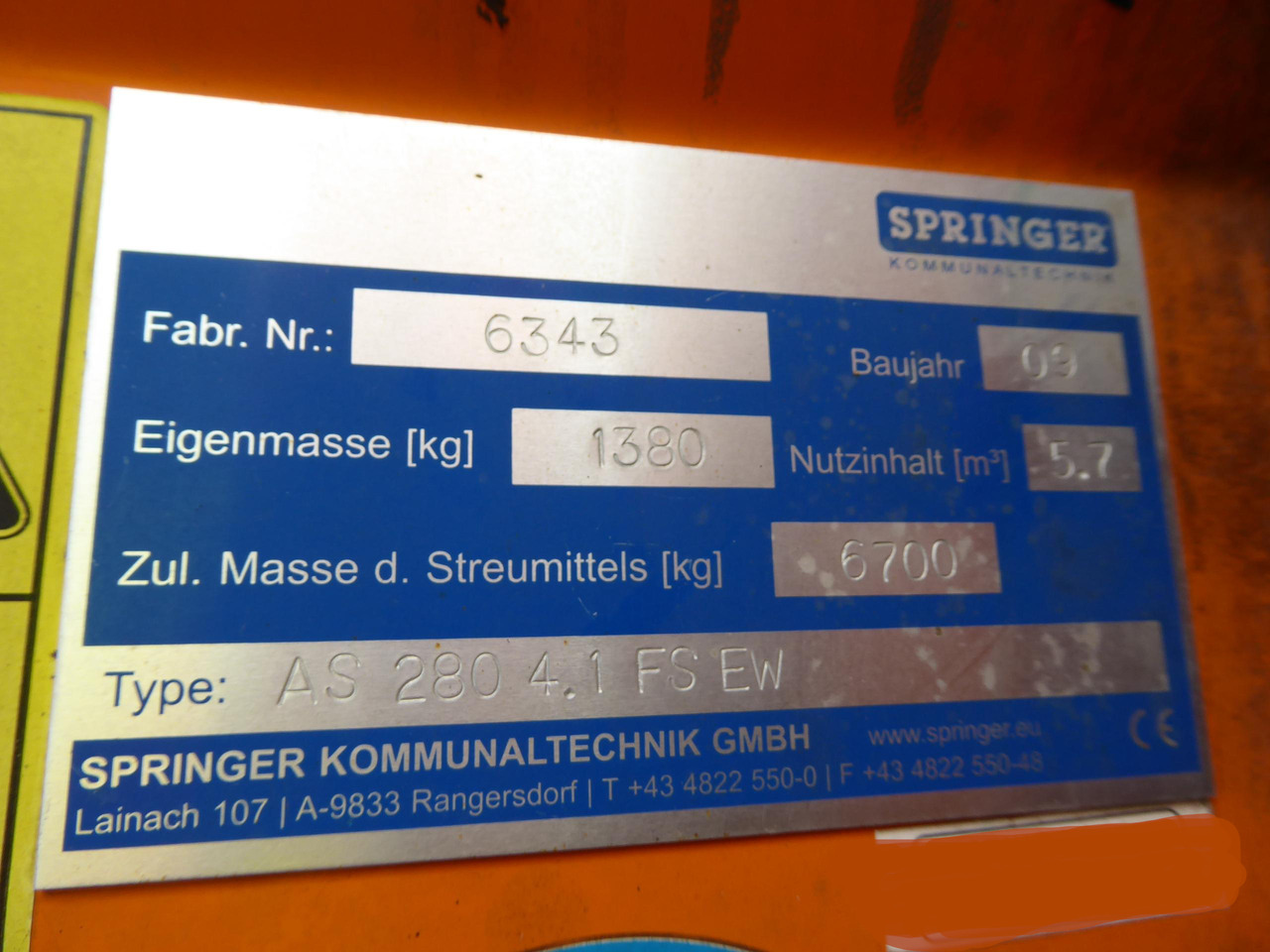 SPRINGER AS 280/Unimog U400 U500/4m³ Feuchtsalzstreuer/Salzstreuer/Streuer - Homok-/ Sószóró: 5 kép. SPRINGER AS 280/Unimog U400 U500/4m³ Feuchtsalzstreuer/Salzstreuer/Streuer - Homok-/ Sószóró: 5 kép.