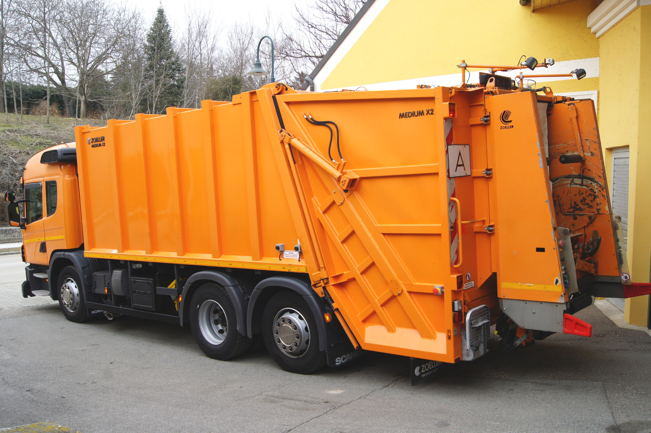 Scania P280 6x2-2/Euro6/ZOELLER MEDIUM X2 C21 Variopress - Szemetesautó: 3 kép. Scania P280 6x2-2/Euro6/ZOELLER MEDIUM X2 C21 Variopress - Szemetesautó: 3 kép.