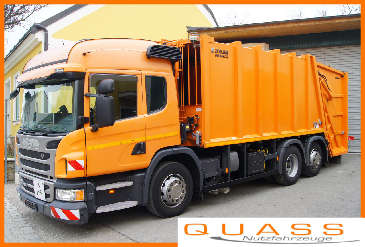 Scania P280 6x2-2/Euro6/ZOELLER MEDIUM X2 C21 Variopress - Szemetesautó: 1 kép. Scania P280 6x2-2/Euro6/ZOELLER MEDIUM X2 C21 Variopress - Szemetesautó: 1 kép.