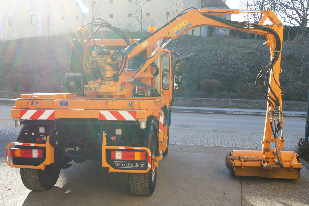 Billenőplatós teherautó UNIMOG Unimog U 400/Hydrostat/Mähtür +MULAG MHU 800: 6 kép.