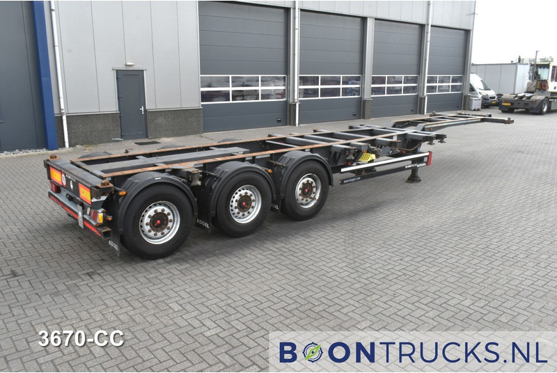 Kögel PORT 40 SIMPLEX 20 | 2x20-30-40ft HC * LIFT AXLE * SAF / DISC * EXTENDABLE REAR * MOT 02-2026 - Félpótkocsi cserefelépítményes: 1 kép. Kögel PORT 40 SIMPLEX 20 | 2x20-30-40ft HC * LIFT AXLE * SAF / DISC * EXTENDABLE REAR * MOT 02-2026 - Félpótkocsi cserefelépítményes: 1 kép.