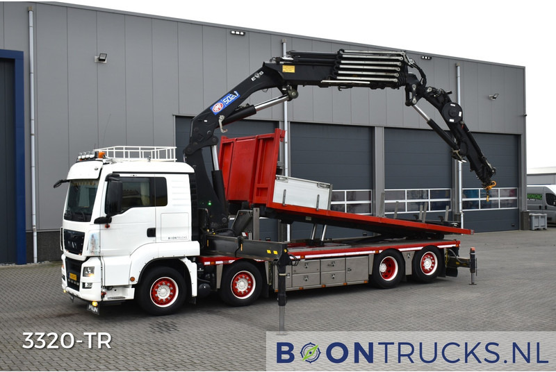 MAN TGS 440 8x2 + HMF 5020-K6 + FJ1000K4 | EURO6 * KABELSYSTEEM 30T * NL TRUCK * TOP! - Darus autó: 1 kép. MAN TGS 440 8x2 + HMF 5020-K6 + FJ1000K4 | EURO6 * KABELSYSTEEM 30T * NL TRUCK * TOP! - Darus autó: 1 kép.