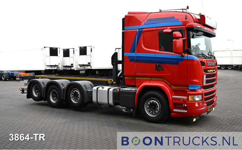 Scania R450 8x2 | EURO6 * CONTAINER TRANSPORT * 20ft TIPPING * NL TRUCK * APK 02-2026 - Cserefelépítményes teherautó: 3 kép. Scania R450 8x2 | EURO6 * CONTAINER TRANSPORT * 20ft TIPPING * NL TRUCK * APK 02-2026 - Cserefelépítményes teherautó: 3 kép.