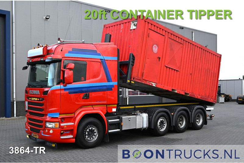 Scania R450 8x2 | EURO6 * CONTAINER TRANSPORT * 20ft TIPPING * NL TRUCK * APK 02-2026 - Cserefelépítményes teherautó: 1 kép. Scania R450 8x2 | EURO6 * CONTAINER TRANSPORT * 20ft TIPPING * NL TRUCK * APK 02-2026 - Cserefelépítményes teherautó: 1 kép.