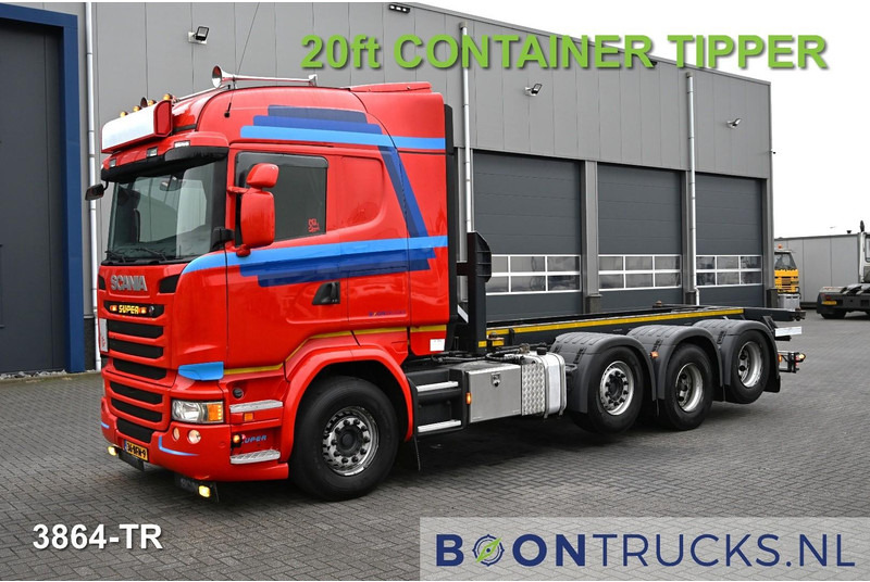 Scania R450 8x2 | EURO6 * CONTAINER TRANSPORT * 20ft TIPPING * NL TRUCK * APK 02-2026 - Cserefelépítményes teherautó: 2 kép. Scania R450 8x2 | EURO6 * CONTAINER TRANSPORT * 20ft TIPPING * NL TRUCK * APK 02-2026 - Cserefelépítményes teherautó: 2 kép.