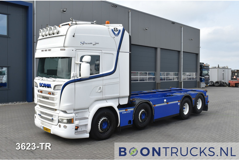 Scania R520 8 x 2 | 20ft * V8 * RETARDER * NL TRUCK * APK 08-2025 * TOP CONDITION * VOGELZANG 2025 * - Cserefelépítményes teherautó: 1 kép. Scania R520 8 x 2 | 20ft * V8 * RETARDER * NL TRUCK * APK 08-2025 * TOP CONDITION * VOGELZANG 2025 * - Cserefelépítményes teherautó: 1 kép.
