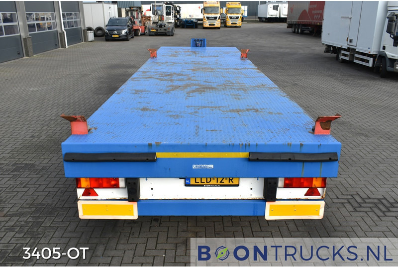 Schmitz Cargobull SKO 10 PLATTE BAK | TWISTLOCKS 20ft * L 900 cm * KENTEKEN LANGZAAM VERKEER - Platós félpótkocsi: 2 kép. Schmitz Cargobull SKO 10 PLATTE BAK | TWISTLOCKS 20ft * L 900 cm * KENTEKEN LANGZAAM VERKEER - Platós félpótkocsi: 2 kép.