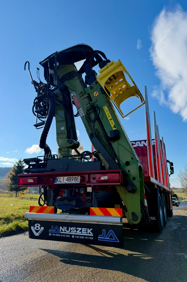 SCANIA R520 XT - Rönkszállító teherautó, Darus autó: 5 kép. SCANIA R520 XT - Rönkszállító teherautó, Darus autó: 5 kép.