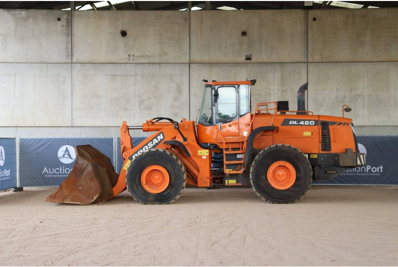 Doosan DL420 - Gumikerekes homlokrakodó: 2 kép. Doosan DL420 - Gumikerekes homlokrakodó: 2 kép.