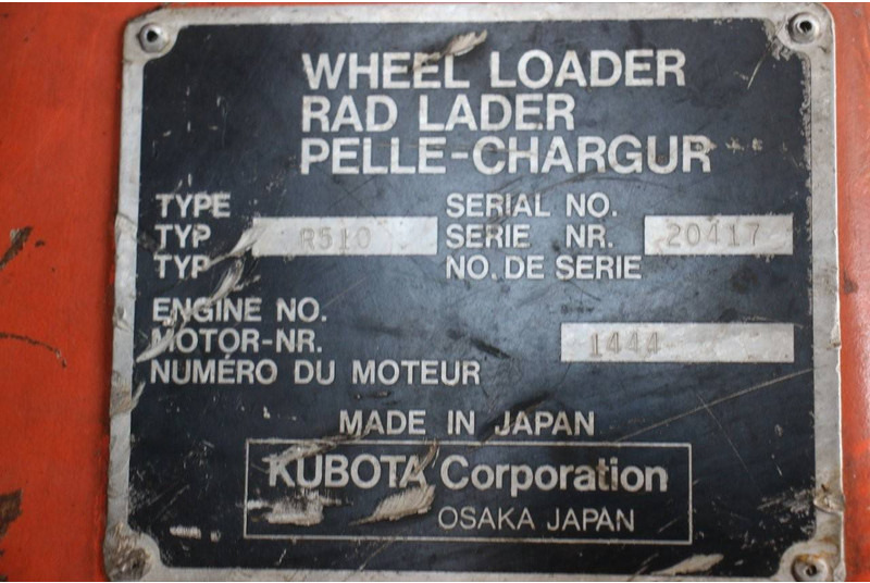 Gumikerekes homlokrakodó Kubota R510: 19 kép. Gumikerekes homlokrakodó Kubota R510: 19 kép.