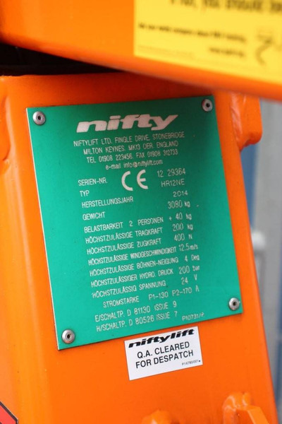 Személyemelő Niftylift HR12NE: 18 kép.