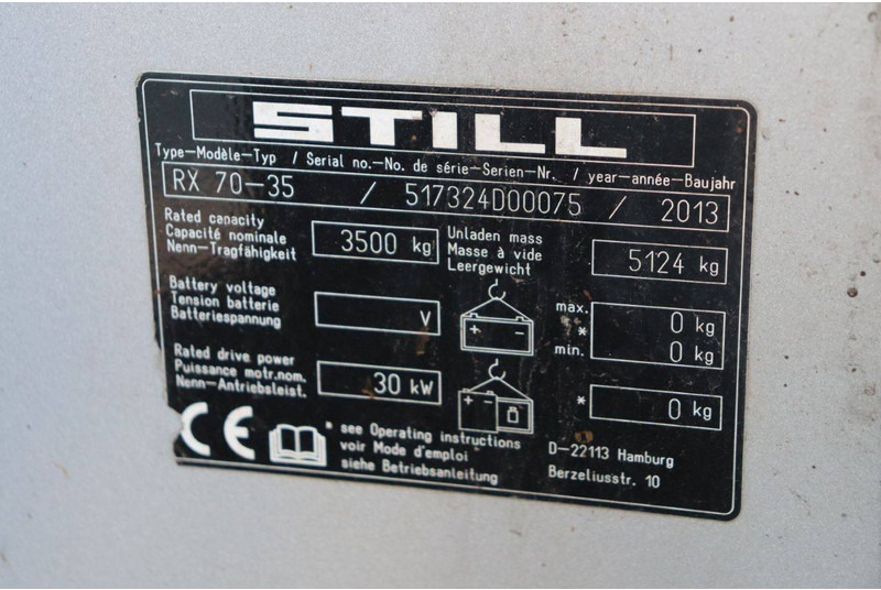 Villás targonca Still RX70-35H: 17 kép. Villás targonca Still RX70-35H: 17 kép.