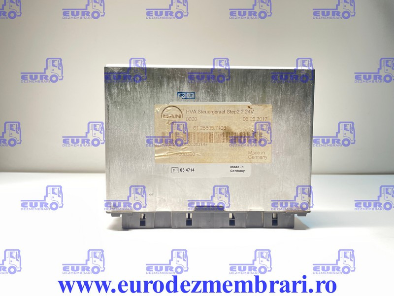 CALCULATOR HVA MAN TGX TGS TGA 81.25805.7103, 81.25805.7060, 81.25805.7034 - ECU - Teherautó: 1 kép. CALCULATOR HVA MAN TGX TGS TGA 81.25805.7103, 81.25805.7060, 81.25805.7034 - ECU - Teherautó: 1 kép.