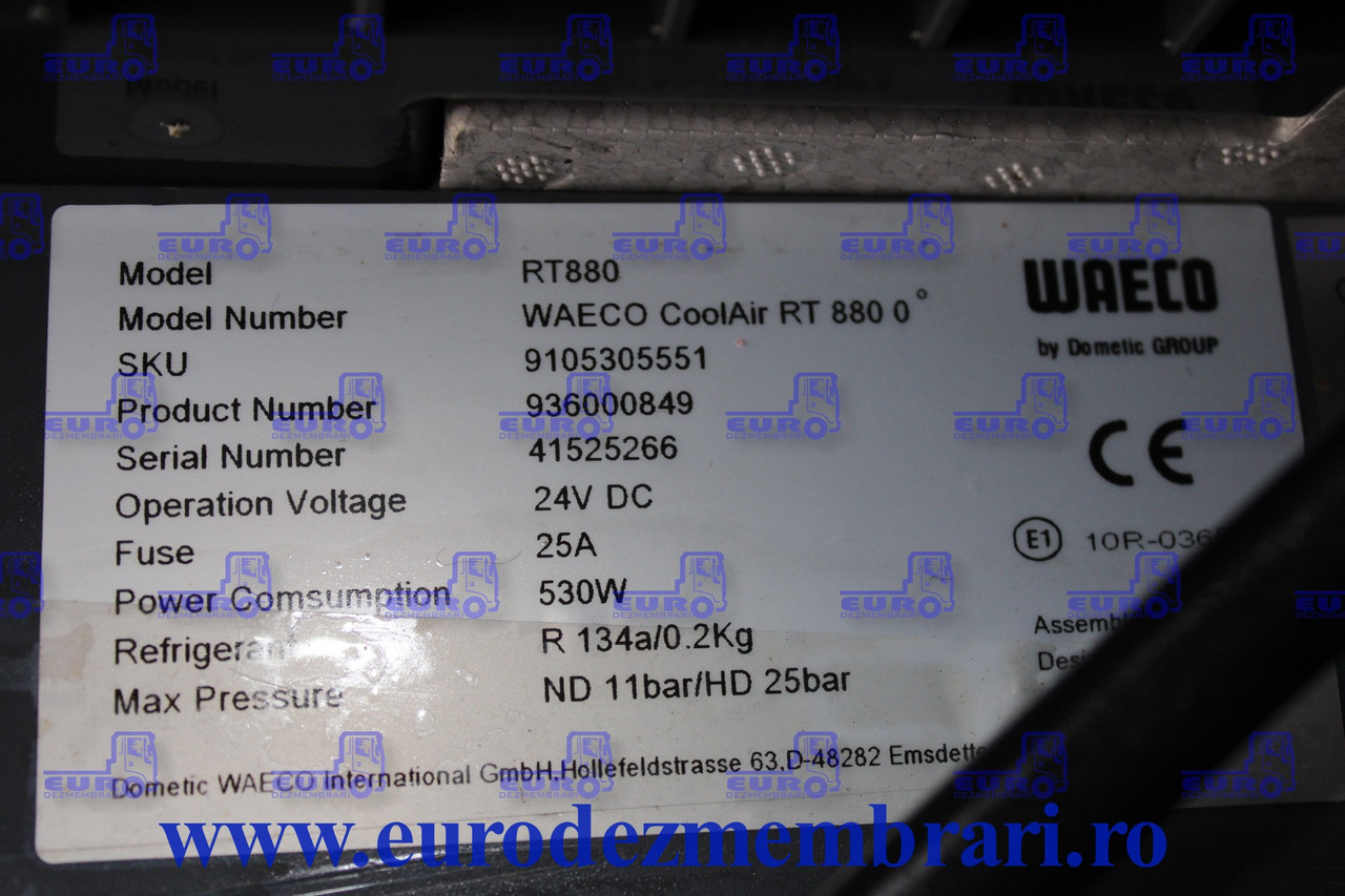 CLIMA STATIONARE WAECO RT880 9105305551, 936000849 - Klíma alkatrész - Teherautó: 3 kép. CLIMA STATIONARE WAECO RT880 9105305551, 936000849 - Klíma alkatrész - Teherautó: 3 kép.