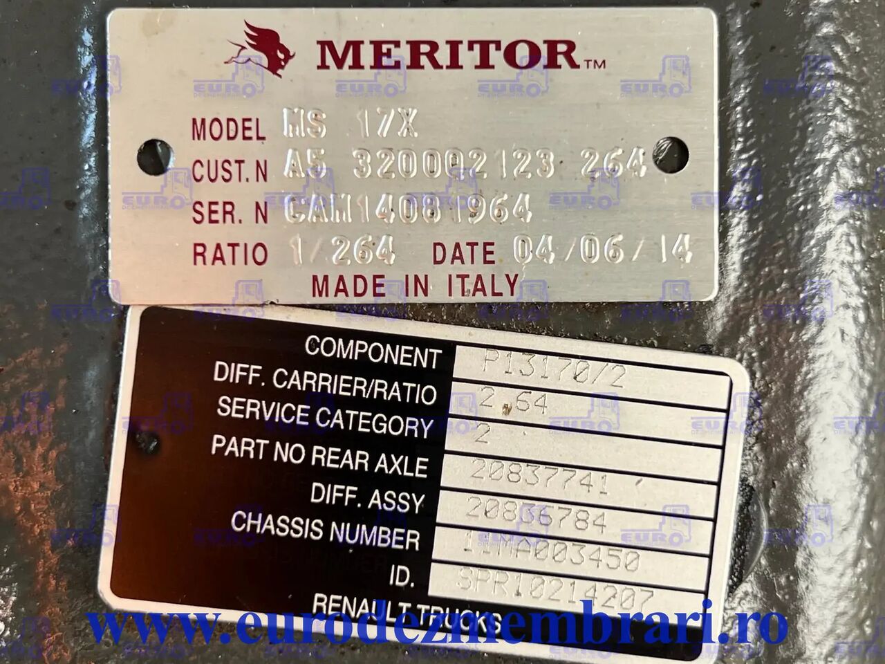 DIFERENTIAL RENAULT MS17X R=2.64 - Differenciálmű - Teherautó: 3 kép. DIFERENTIAL RENAULT MS17X R=2.64 - Differenciálmű - Teherautó: 3 kép.