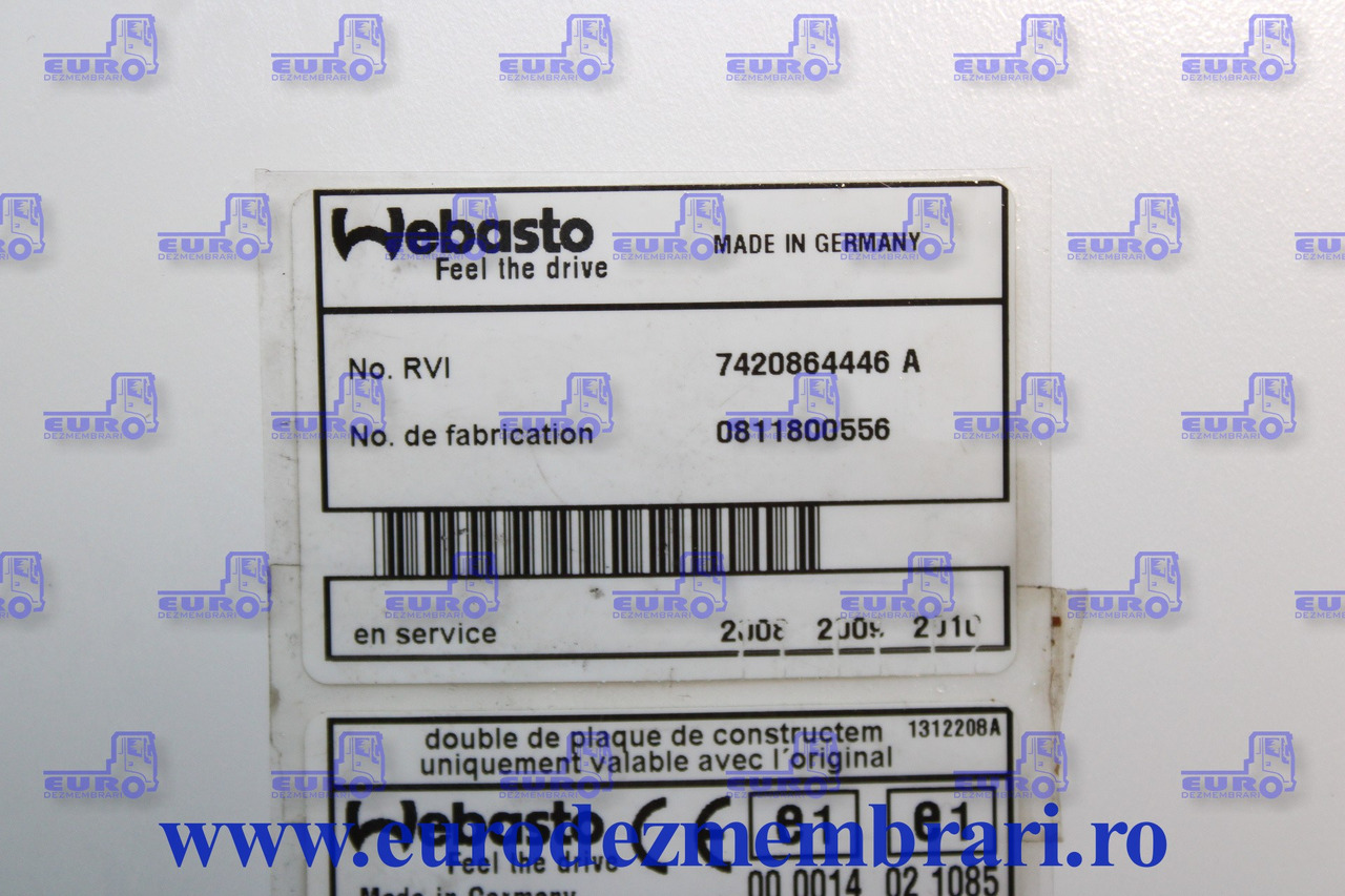 SIROCOU VOLVO RENAULT AIRTOP 2000 S 7420864446 - Fülke és belső tér - Teherautó: 2 kép. SIROCOU VOLVO RENAULT AIRTOP 2000 S 7420864446 - Fülke és belső tér - Teherautó: 2 kép.