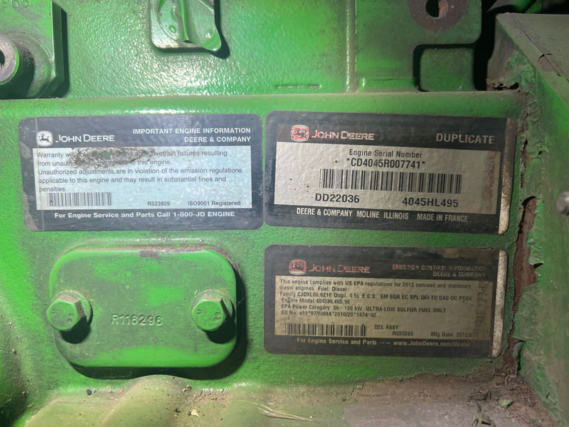 Motor John Deere 4045HL495: 6 kép. Motor John Deere 4045HL495: 6 kép.