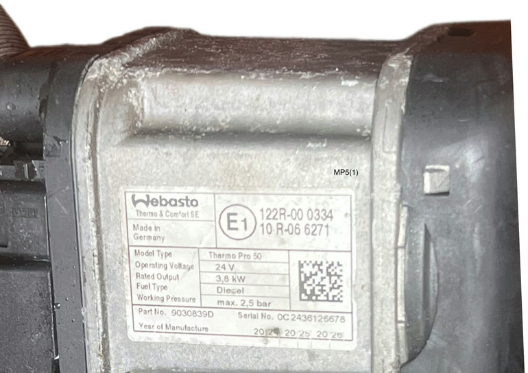 Mercedes-Benz MP5 Thermo Pro 50 - Fűtés/ Szellőzés gep: 4 kép. Mercedes-Benz MP5 Thermo Pro 50 - Fűtés/ Szellőzés gep: 4 kép.