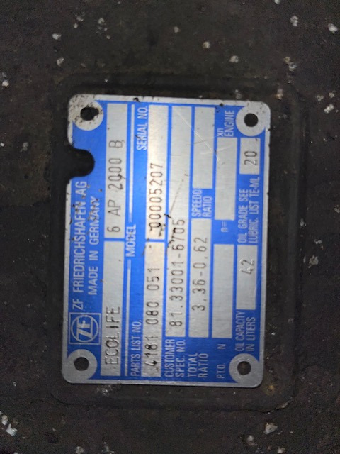 ZF 6 AP 2000 - Sebességváltó - Városi busz: 1 kép. ZF 6 AP 2000 - Sebességváltó - Városi busz: 1 kép.