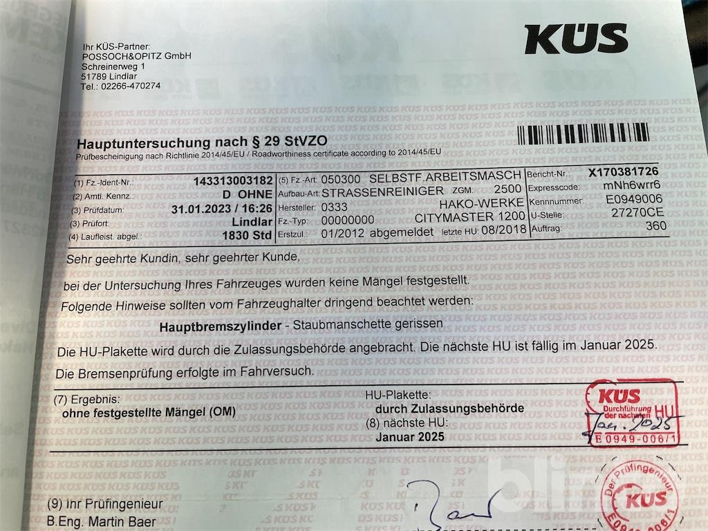 Utcaseprő gép HAKO Citymaster 1200: 35 kép.