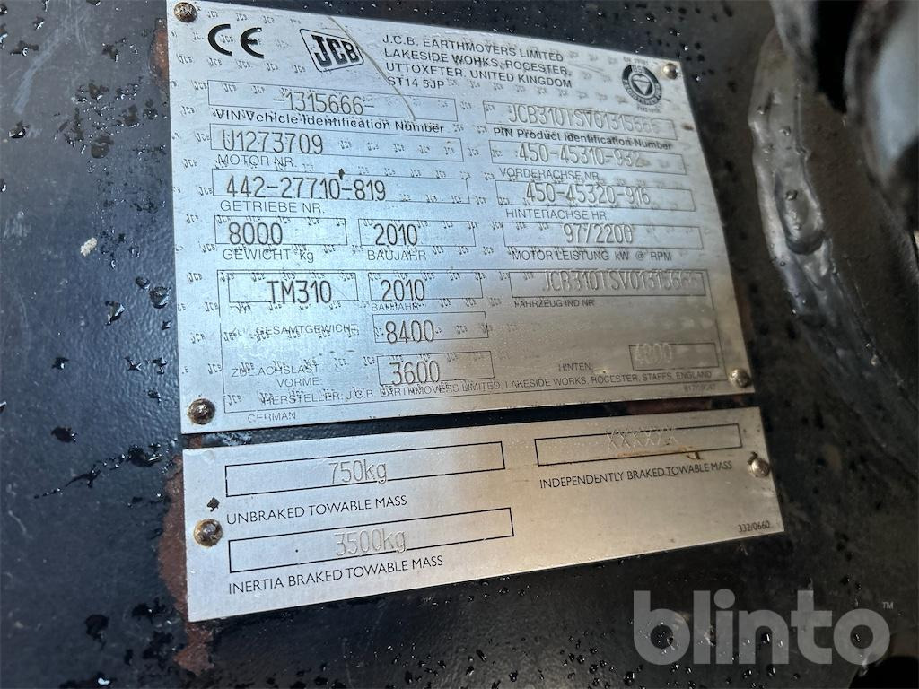JCB TM 310 (2010) - Gumikerekes homlokrakodó: 5 kép. JCB TM 310 (2010) - Gumikerekes homlokrakodó: 5 kép.