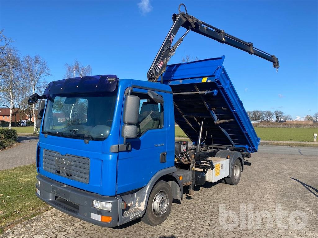 MAN TGL 8.210 (2008) m. Meiller-Kipper u. Hiab-Kran - Billenőplatós teherautó, Darus autó: 2 kép. MAN TGL 8.210 (2008) m. Meiller-Kipper u. Hiab-Kran - Billenőplatós teherautó, Darus autó: 2 kép.