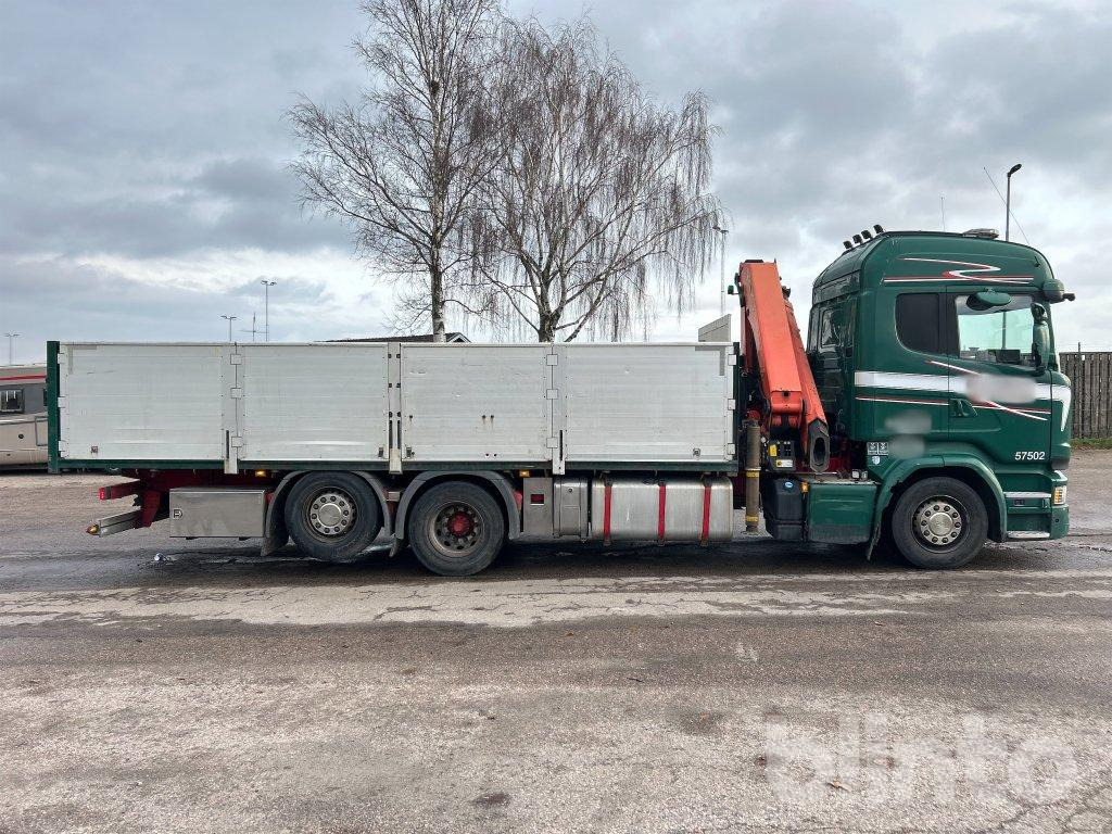 Scania R450 6x2*4 Palfinger PK22002 EH - Platós teherautó, Darus autó: 5 kép. Scania R450 6x2*4 Palfinger PK22002 EH - Platós teherautó, Darus autó: 5 kép.